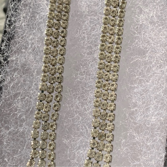 Long Rhinestone Earrings - Picture 2 of 8